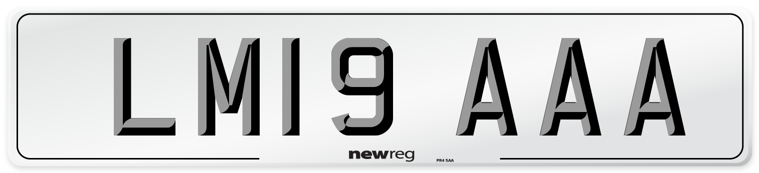 LM19 AAA Number Plate from New Reg